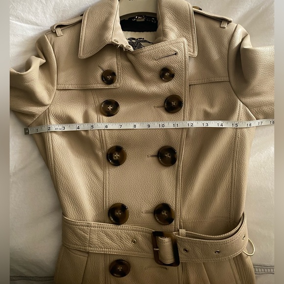 Burberry London beige cream leather trench coat - Picture 13 of 13